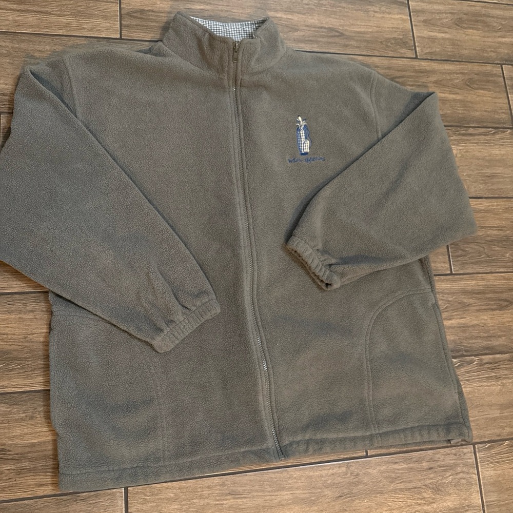 NORTHERN REFLECTIONS Men’s fleece golf embroidered zip sweater jacket size XL